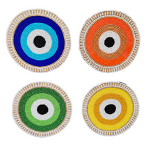 Load image into Gallery viewer, Evil Eye Beaded Coaster Set
