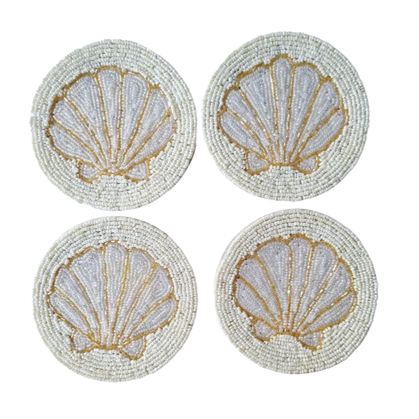 Clam Beaded Coaster Set