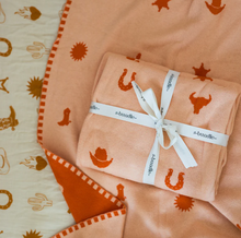 Load image into Gallery viewer, The Bundle Co - WILD WEST BLANKET - ORANGE - 100% COTTON BABY BLANKET
