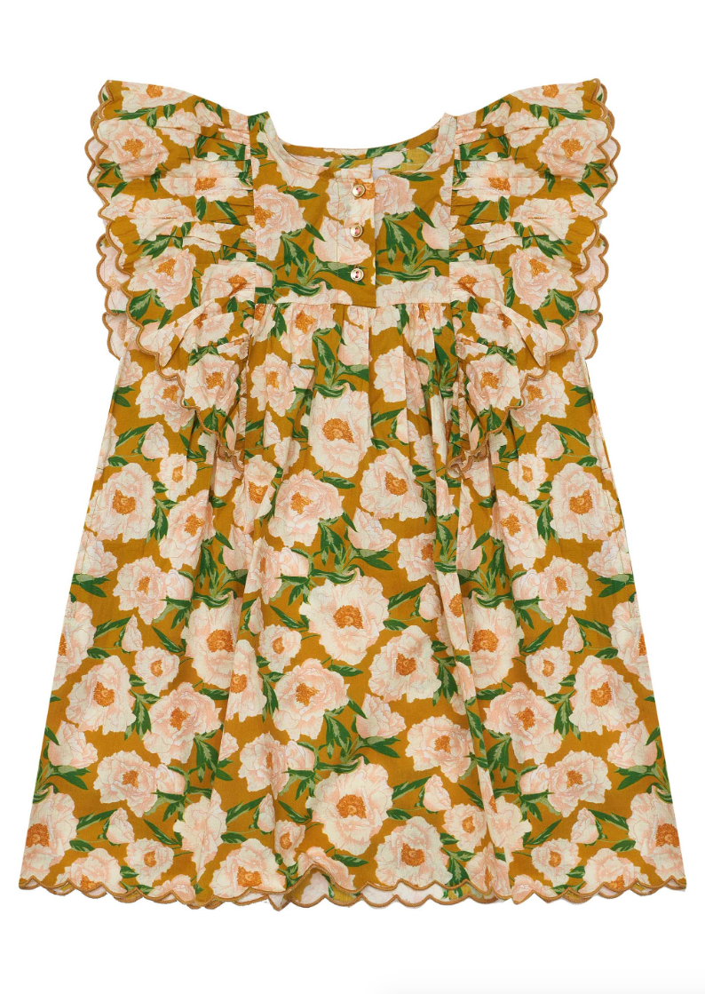 Bella & Lace Sophia Dress-Soirée Bouquet Honey Mustard