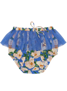 Bella & Lace - June Nappy Pants-Soirée Bouquet Bondi Blue