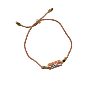 Zoda - Orange Eye Cord Bracelet