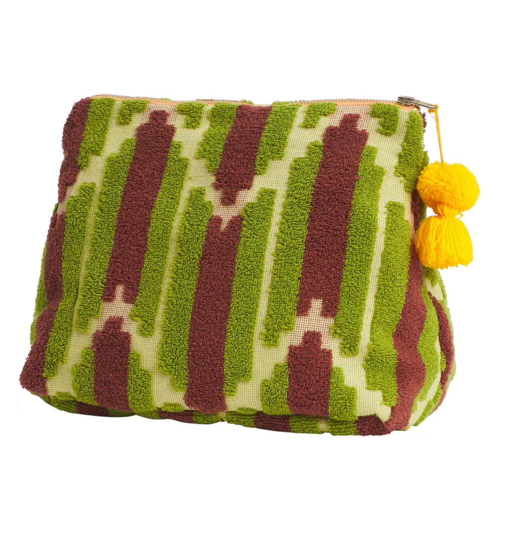 Sage x Clare - Nisha Terry Pouch - Palm Extra Large