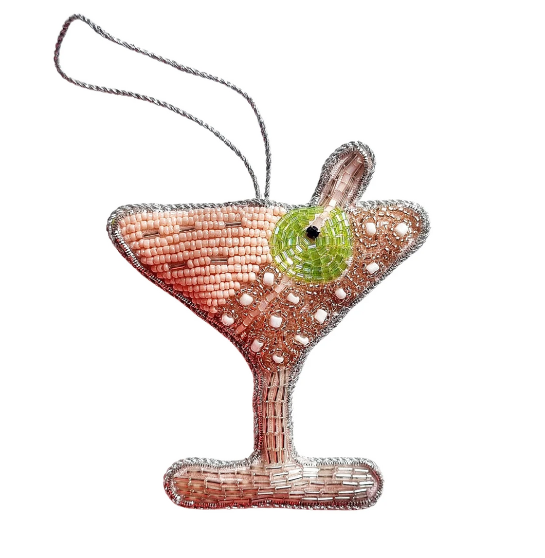 Christmas Decoration Beaded Dirty Martini