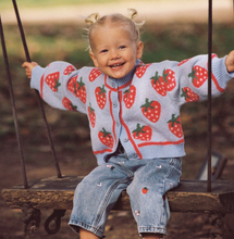 Load image into Gallery viewer, Juni - Strawberry Skies Cardigan - Sky
