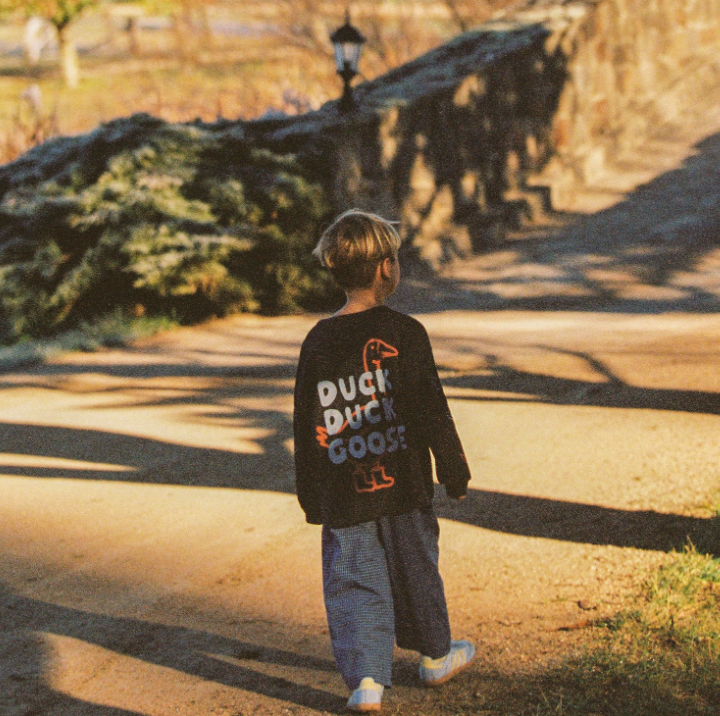Juni - Duck Duck Goose Tee - Washed Black