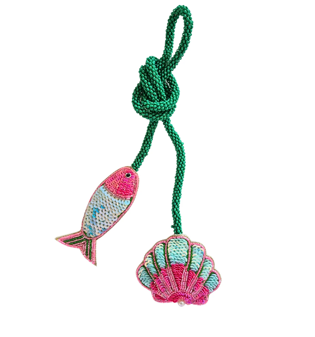 Zoda - Shell Fish Beaded Bag Charm