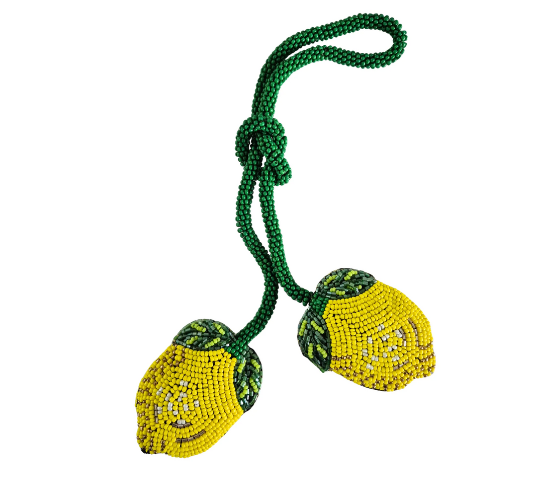 Zoda - Lemons Beaded Bag Charm