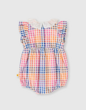 Load image into Gallery viewer, Goldie &amp; Ace - Rainbow Gingham Lani Smoked Romper
