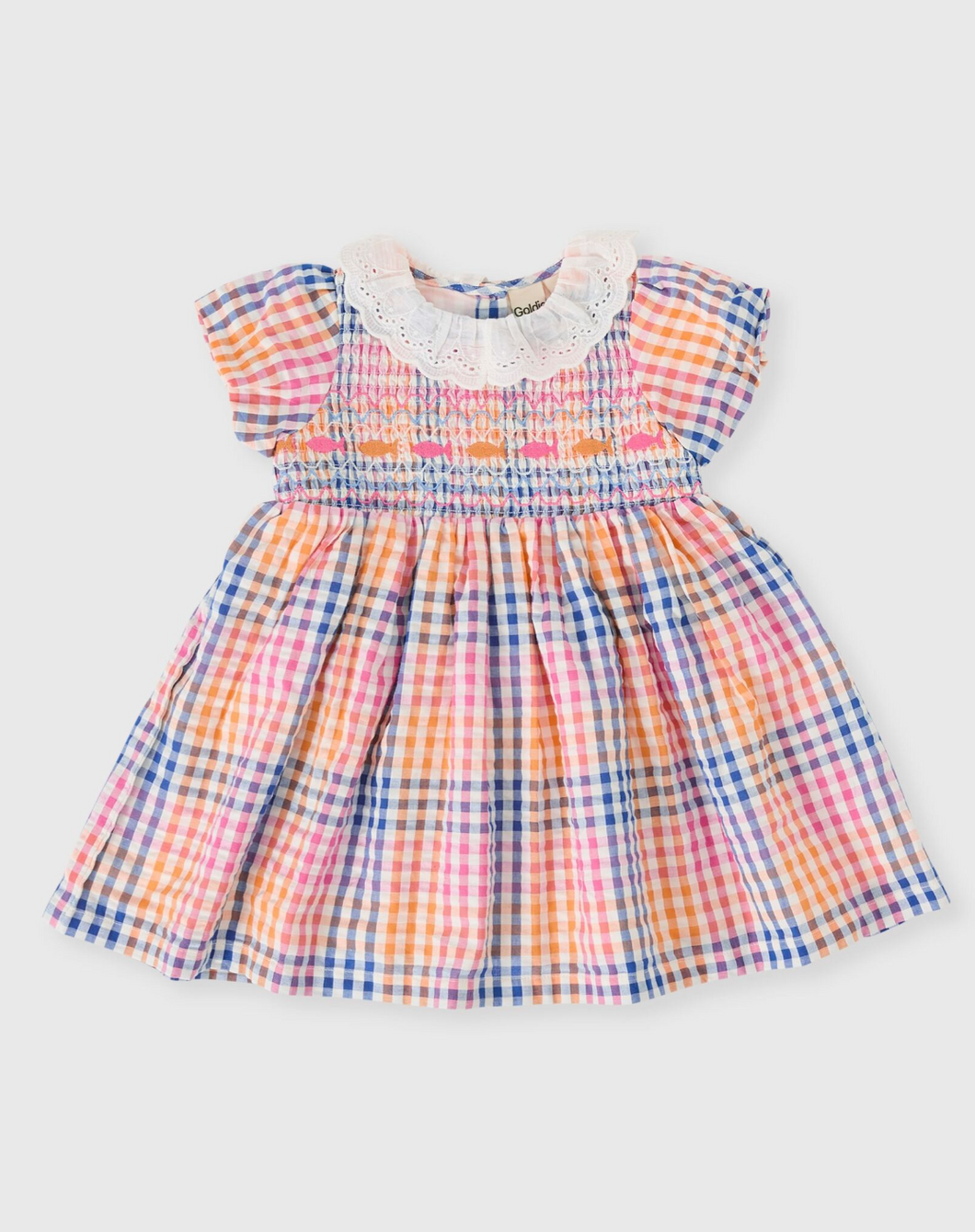 Goldie & Ace - Rainbow Gingham Flo Smoked Dress