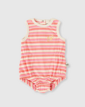 Load image into Gallery viewer, Goldie &amp; Ace - Watermelon Stripe Bubble Romper
