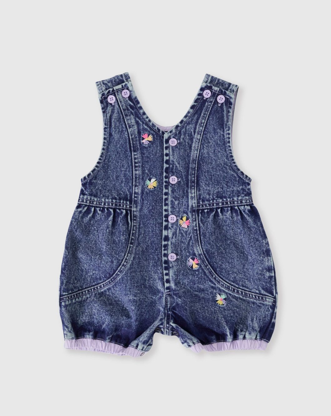Goldie & Ace -  Nina Pastel Petals Denim Romper