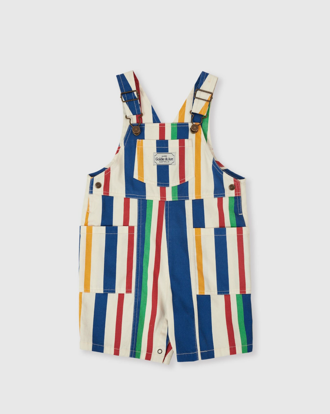 Goldie & Ace - 90's Bold Stripe Burton Denim Pocket Overalls