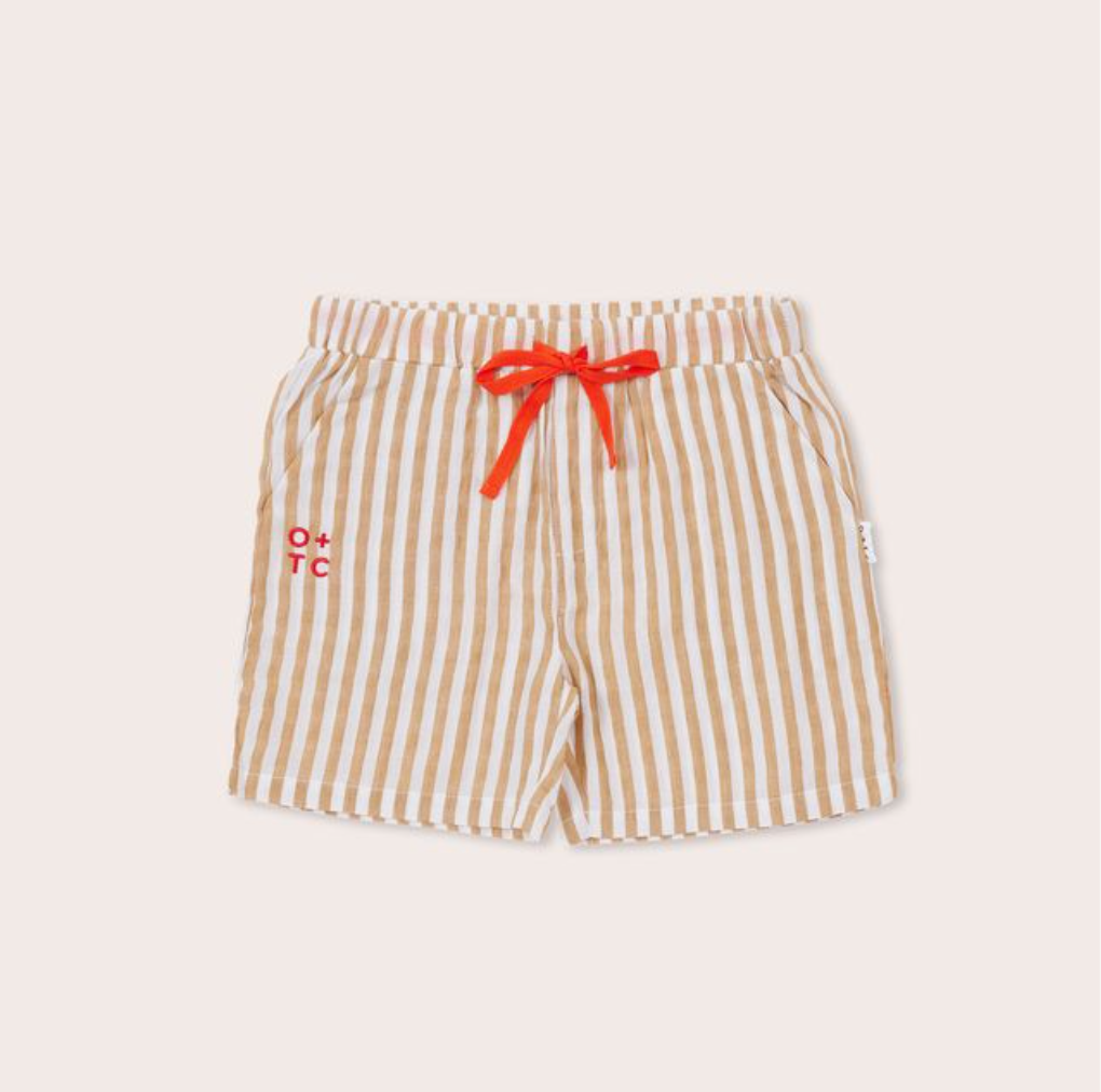 Olive & The Captian - Stripe Mid Shorts Amber