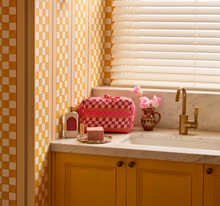 Load image into Gallery viewer, Bonnie &amp; Neil - Marco Tile Pink Medium Toiletry Bag
