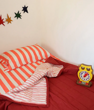 Load image into Gallery viewer, Play Linen - Holiday Stripe Reversible Quilt

