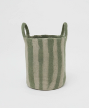 Load image into Gallery viewer, Philè - Large Toy Box Green Stripe
