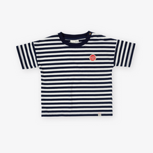 Load image into Gallery viewer, Goldie &amp; Ace - Essential Stripe Logo T-Shirt Navy
