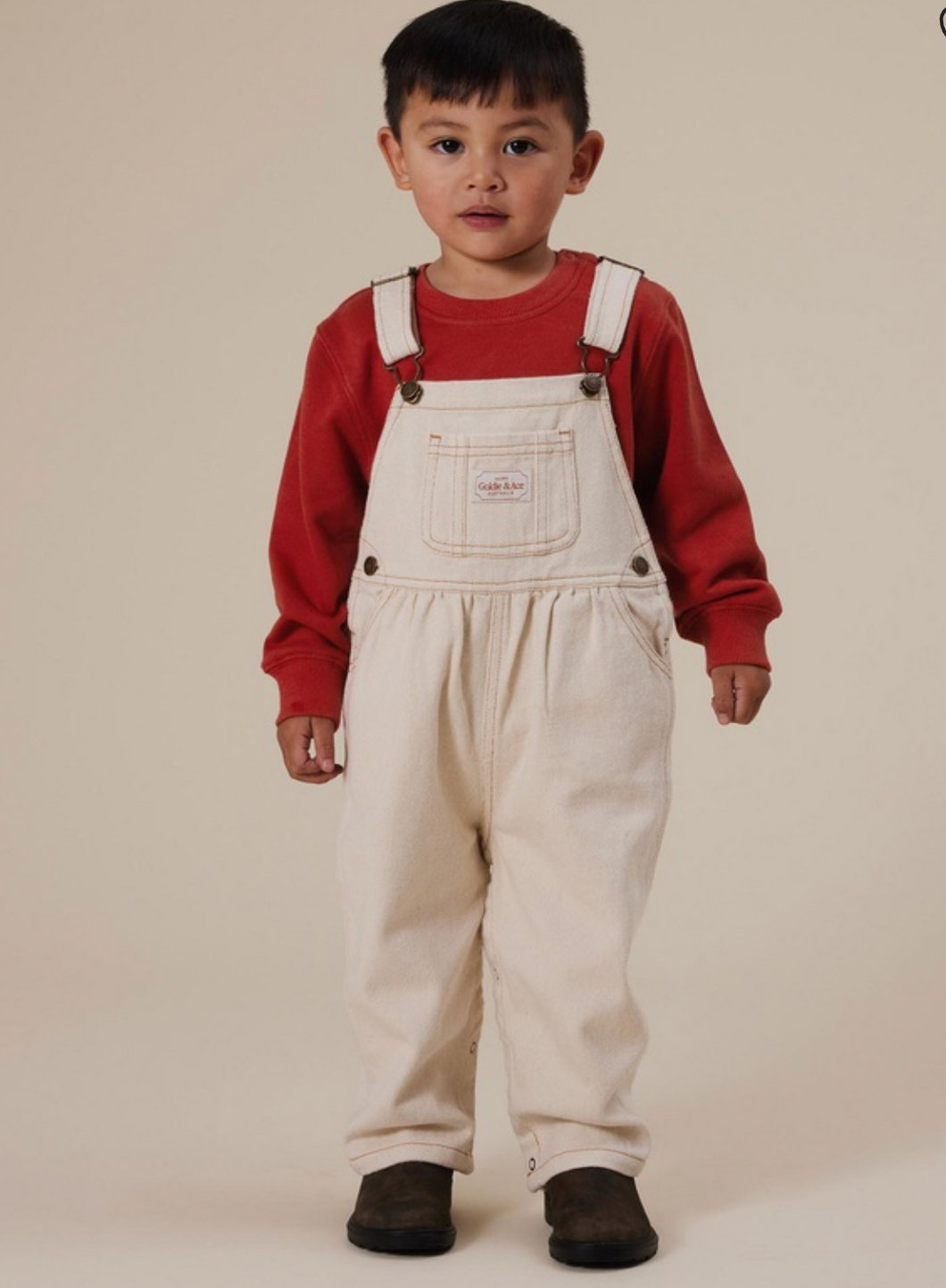 Goldie + Ace - Austin Denim Overalls Oat
