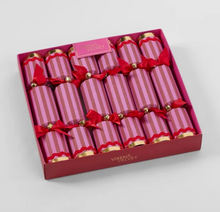 Load image into Gallery viewer, Scarlet Stripe Fuschia Crackers - Pack of 6
