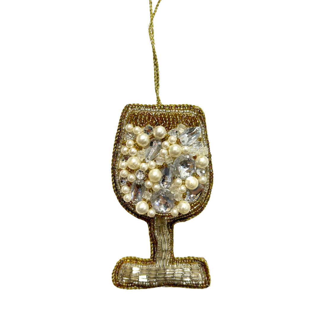 Zoda - Christmas Decoration Beaded Champagne