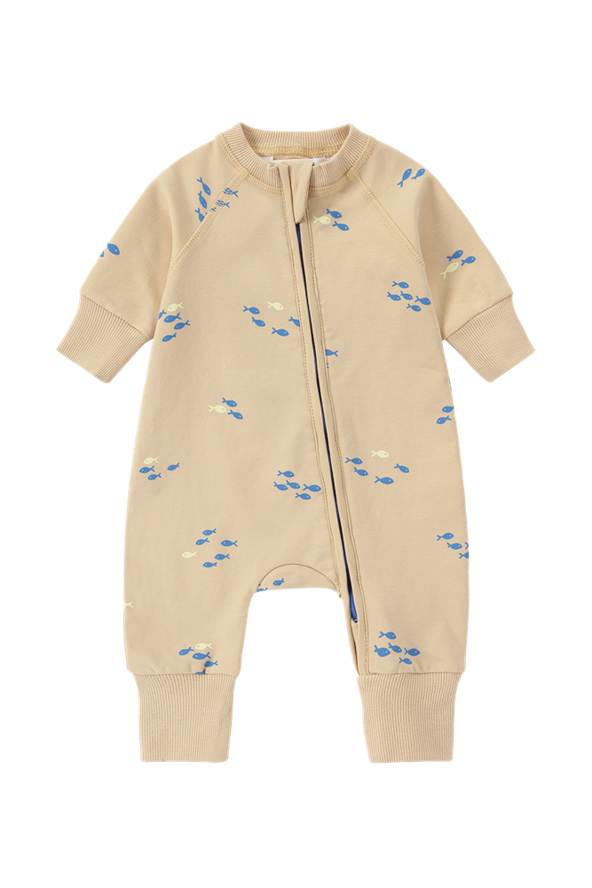 Susukoshi - Terry Zip Suit - School Of Fish