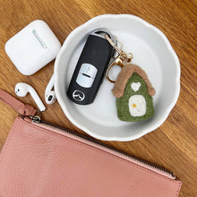 Load image into Gallery viewer, Felt House Keychain Charm
