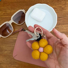 Load image into Gallery viewer, Felt Flower Keychain Charm
