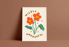 Load image into Gallery viewer, Wildly Wonderful Flower Print - Cute Positive Wall Art Kid&#39;s: A4
