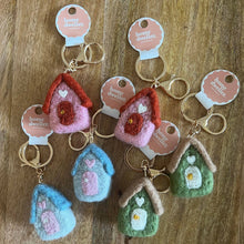 Load image into Gallery viewer, Felt House Keychain Charm

