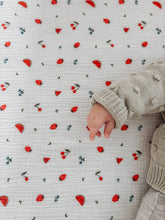 Load image into Gallery viewer, Over the Dandelions - Fitted Cot Sheet: Sweet Pickings
