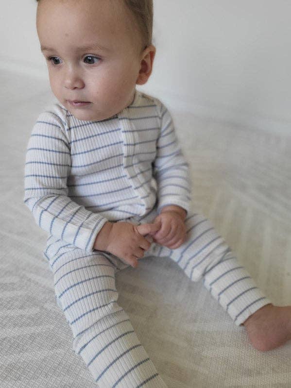 Rai & Co Striped Jumpsuit: Blue