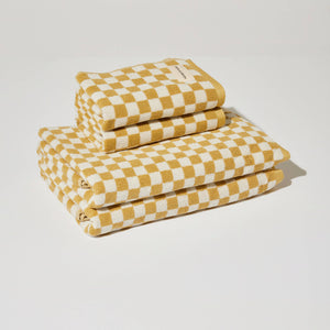 Hand Towel in Yellow Check