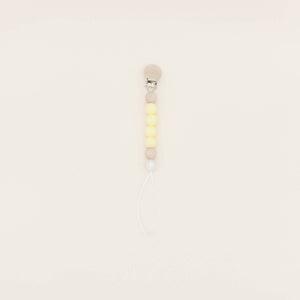 Be Mummy - Mini pacifier holder - Pearl: Light yellow