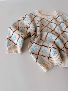 Freckles the Label- Cotton Knit Jumper | Bluebell
