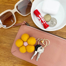 Load image into Gallery viewer, Felt Flower Keychain Charm

