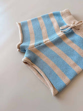 Load image into Gallery viewer, Freckles the Label - Cotton Knit Shorts | Sky Stripe:
