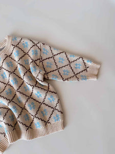 Freckles the Label- Cotton Knit Jumper | Bluebell