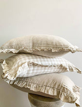Load image into Gallery viewer, Pure French Linen Ruffle Lumbar - Dove Grey
