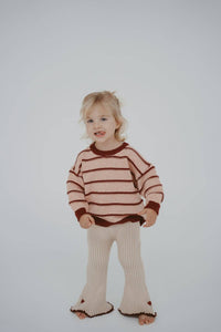 Freckles - Raised Cotton Knit Jumper | Sherbet Berry