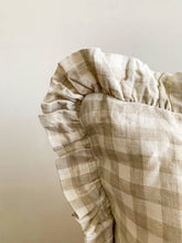 Load image into Gallery viewer, Pure French Linen Ruffle Lumbar - Dove Grey
