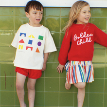 Load image into Gallery viewer, Golden Child - The Primary Colours Short Sleeve Children&#39;s T-shirt - Cream
