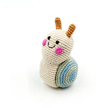 Load image into Gallery viewer, Baby Snail Rattle – Garden-Themed Toy: Natural
