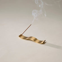 Load image into Gallery viewer, Brass Wave Incense Holder
