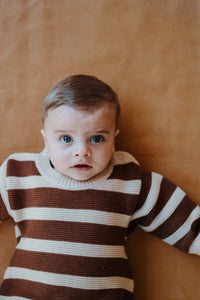Freckles the Label - Cotton Knit Romper | Tiramisu Stripe
