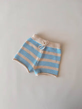 Load image into Gallery viewer, Freckles the Label - Cotton Knit Shorts | Sky Stripe:
