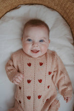 Load image into Gallery viewer, Freckles - Cotton Pointelle Knit Romper | Sherbet Tulip
