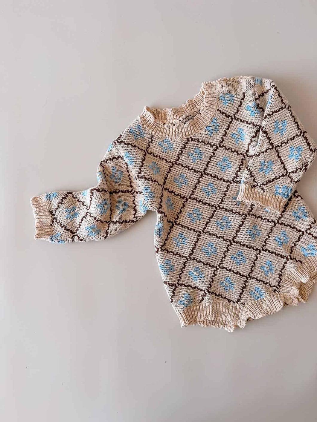 Freckles the Label - Cotton Knit Romper | Bluebell