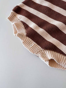 Freckles the Label - Cotton Knit Romper | Tiramisu Stripe