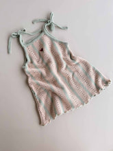 Load image into Gallery viewer, Freckles - Cotton Tie Dress | Mist Stripe

